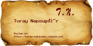 Turay Napsugár névjegykártya